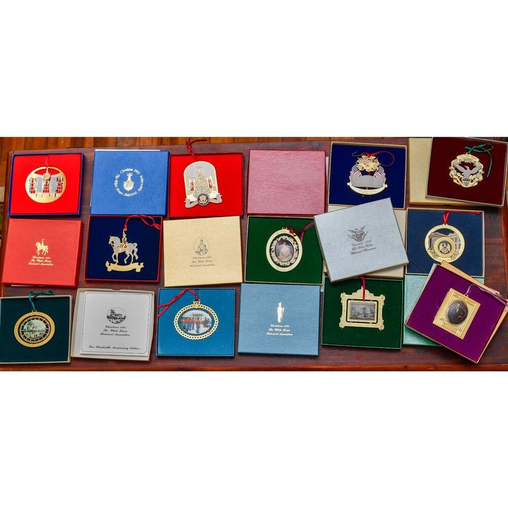 Lot 11 Christmas Tree Ornaments White House Historical Society 1990s